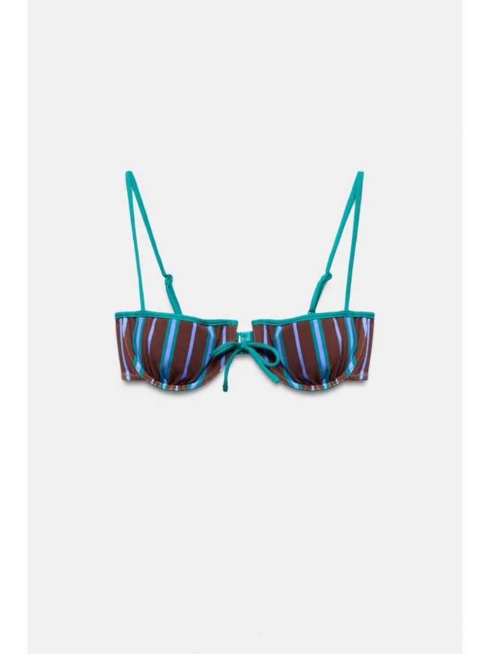 ZARA STRIPED UNDERWIRE BIKINI TOP